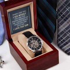I See Myself In You Son- Mens Openwork Watch