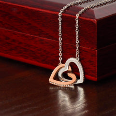 Silver Hearts Necklace on luxury gift box