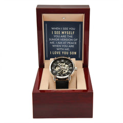 I See Myself In You Son- Mens Openwork Watch
