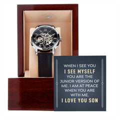 I See Myself In You Son- Mens Openwork Watch