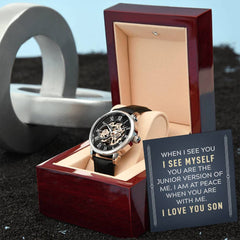 I See Myself In You Son- Mens Openwork Watch