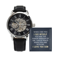 I See Myself In You Son- Mens Openwork Watch