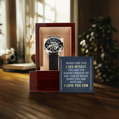 I See Myself In You Son- Mens Openwork Watch
