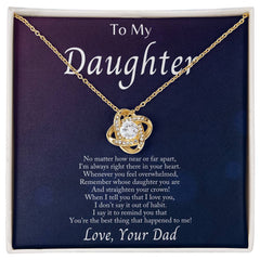 I'm Always With You, Daughter - Love Knot Necklace