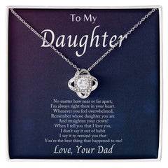 I'm Always With You, Daughter - Love Knot Necklace
