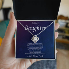 I'm Always With You, Daughter - Love Knot Necklace