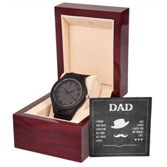 Son or Daughter's Love To Dad - Wooden Watch
